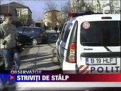 Alcoolul l-a oprit intr-un stalp