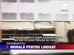 Morala pentru Lindsay Lohan