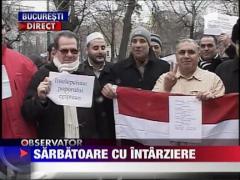 Egiptenii din Bucuresti sarbatoresc caderea lui Hosni Mubarak