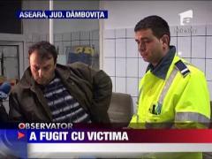 A fugit cu victima accidentului... acasa