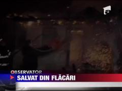 Batran salvat din flacari