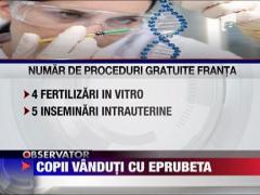 Copii vanduti cu eprubeta din Romania