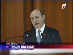Traian Basescu, fara aplauze la MAI