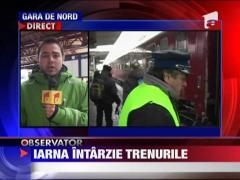 Intarzieri ale trenurilor din cauza iernii