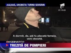 O femeie din Drobeta Turnu Severin a fost trezita de pompieri