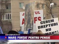 Militarii in rezerva au protestat pe strazile Capitalei