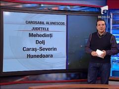 Ceata si carosabil alunecos pe sosele din tara