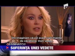 Kylie, sanatoasa, dar inca bantuita de cancer