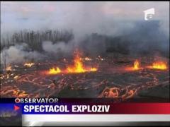 Spectacol exploziv! Un vulcan a erupt in Hawaii