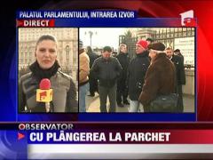 Sindicalistii nu au fost lasati sa-si depuna plangerile la Parlament