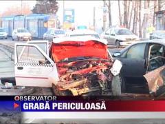 A intrat pe contrasens si a lovit 3 masini