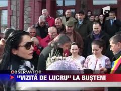 Ilie Nastase si Briggite Sfat,  primiti cu paine si sare la Busteni