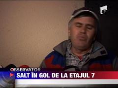Salt in gol de la etajul 7