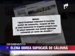 Elena Udrea, sufocata de caldura