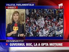 Guvernul Boc, la a opta motiune