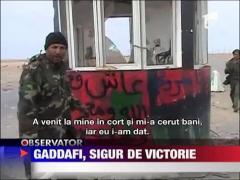 Moammar Gaddafi, sigur de victorie