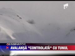 Avalansa "controlata" cu tunul