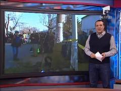 Autobuz scapat de sub control in Bucuresti