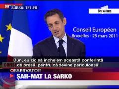Nicolas Sarkozy a ramas fara replica