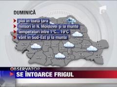 Se intoarce frigul