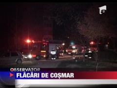 Flacari de cosmar intr-un bloc din Resita