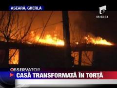 O casa din Gherla s-a facut scrum