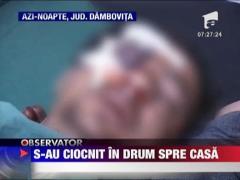 Un biciclist a fost lovit de un scuterist. Ambii erau beti