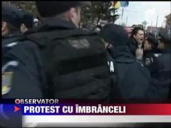 Protest cu imbranceli in Codlea