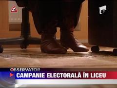 Campanie electorala in liceu