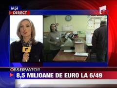 Report de 8,5 milioane de euro la 6/49