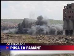 Demolare spectaculoasa in Hunedoara