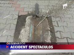 Accident spectaculos in Focsani