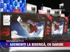 Ademeniti la biserica cu cadouri