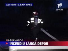 Incendiu langa depoul din Baia Mare
