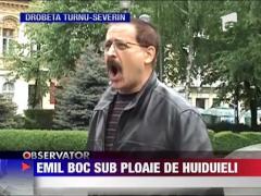 Emil Boc, huiduit la Mehedinti