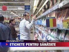 Etichete suplimentare si bulinele colorate pe alimente