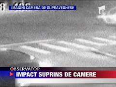 Accident surprins de camerele de supraveghere