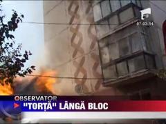 Incendiu spectaculos in Arad