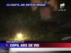 Copil ars de viu din cauza unei lumanari