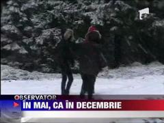 Mai multi elevi au fost surprinsi de zapada in zona Padina-Pestera