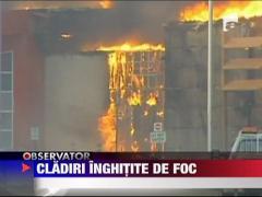 Cladiri inghitite de foc in Alabama