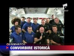 Papa Benedict al 16-lea a vorbit prin satelit cu astronautii de  la bordul statiei spatiale internationale