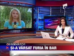 Bar devastat de un barbat furios