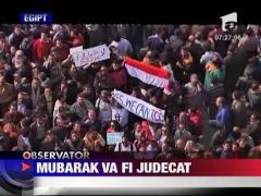 Hosni Mubarak va fi judecat pentru crima cu premeditare