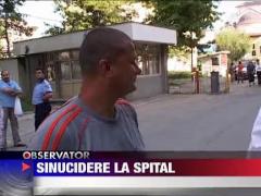Tulcea: Sinucidere din camera de spital