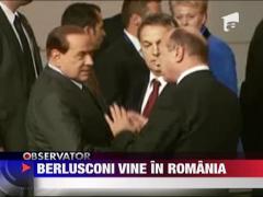 Silvio Berlusconi vine in Romania