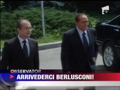 Vacanta premierului Silvio Berlusconi in Romania se apropie de final