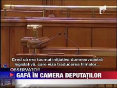 Gafa monumentala in Camera Deputatilor