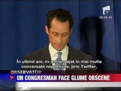 Un congresman face glume obscene