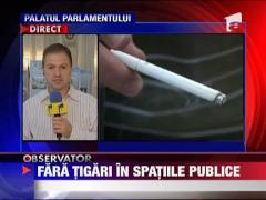 Fara tigari in spatiile publice